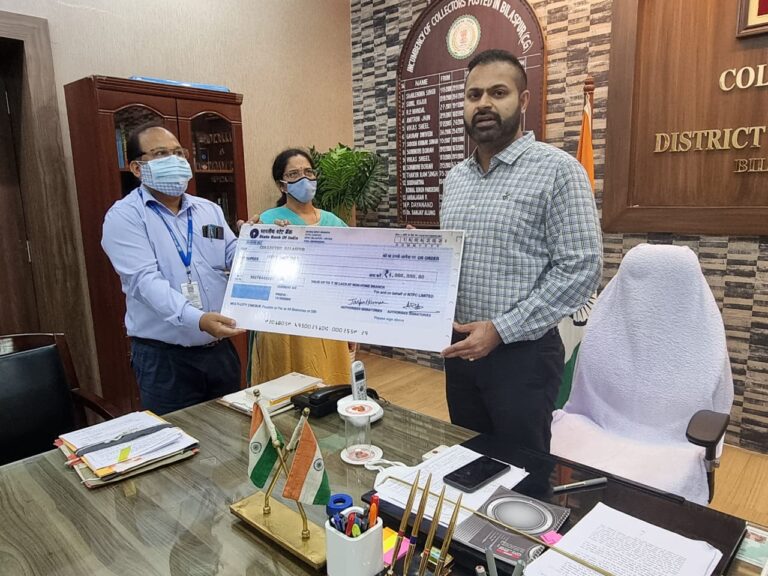 *एनटीपीसी सीपत ने करोना महामारी की रोकथाम के लिए 40 लाख प्रदान किए*