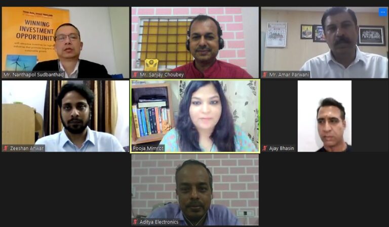 *थाईलैंड इन्वेस्टमेंट बोर्ड एवं छतीसगढ़ चेम्बर आफ कॉमर्स एंड इंडस्ट्रीज के संयुक्त तत्वधान में इंजीनियरिंग, इलेक्ट्रिकल, फेब्रिकेशन, जाली , काँटा तार, मसाले, तथा कृषि एवं प्रसंस्कृत खाद्य उत्पादों के निर्यात को बढ़ावा देने के लिए थाईलैंड के साथ आभासी माध्यम से क्रेता-विक्रेता वेबिनार आयोजित किया गया*