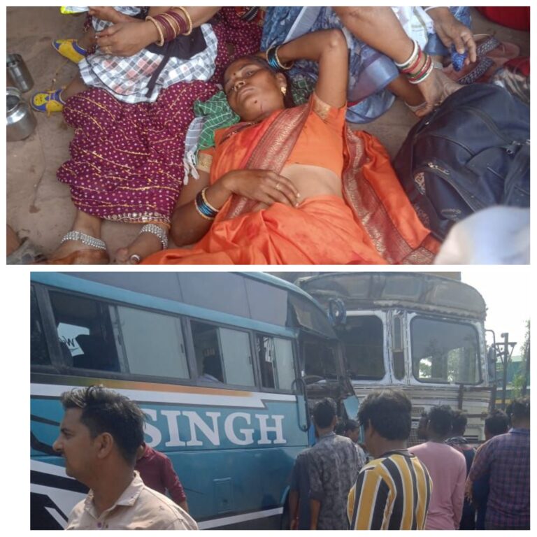 *बड़ी खबर……भोर की शांति टूटी दर्दनाक टक्कर से: पथरिया मोड़ पर बस-ट्रक भिड़ंत में 20 यात्री घायल, मासूम बच्ची भी शामिल*