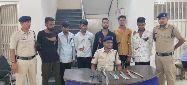 *मिनीबस्ती में हथियार लहराकर दहशत फैलाने वाले 5 युवक गिरफ्तार, चाकू-तलवार-चापड़ बरामद*