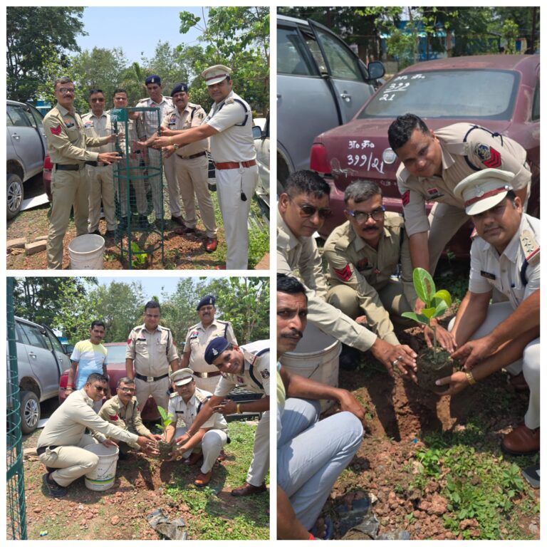 *पर्यावरण दिवस पर थाना सकरी में वृक्षारोपण कार्यक्रम, थाना प्रभारी प्रदीप आर्य के नेतृत्व में लिया गया संरक्षण का संकल्प*